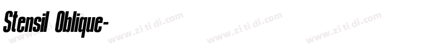Stensil Oblique字体转换